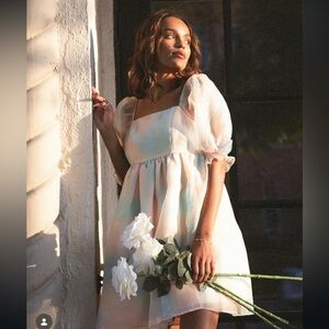 Endless Rose Pastel Puff Sleeve Mini Dress